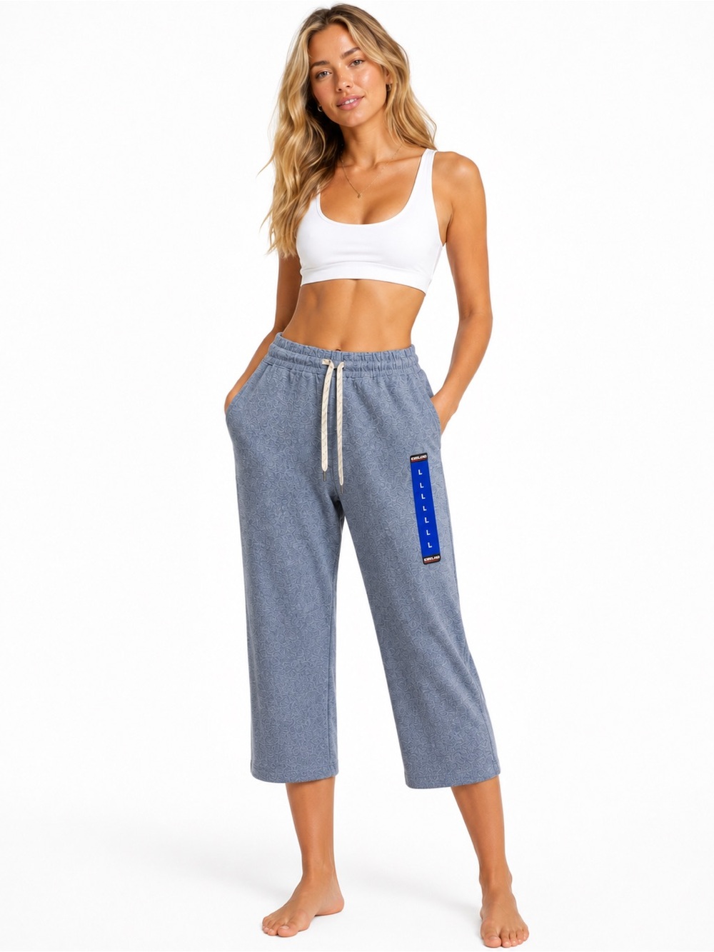 Kirkland Signature Light Blue Cropped Sweatpants